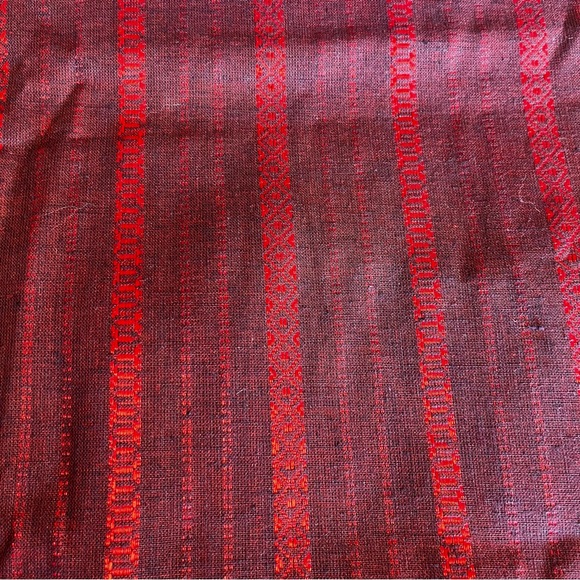 4.5 Yards Purple Red Woven Ukrainian Eastern European Folk Cotton 44” Wide - Picture 3 of 4